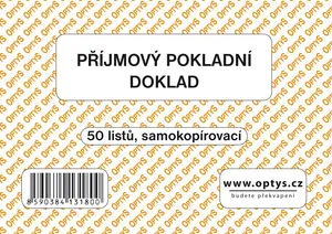 Příjmový doklad A6, jednoduchý, samopropisovací, 50 listů 1318